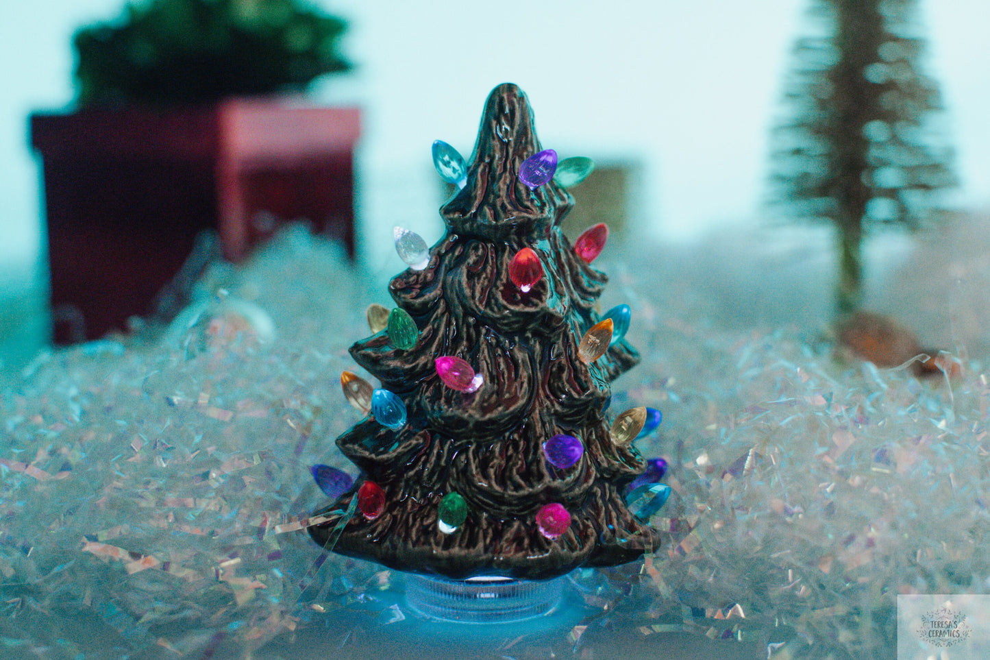 Light Up Ornament | Ceramic Mini Christmas Tree | Heirloom Holiday Gift