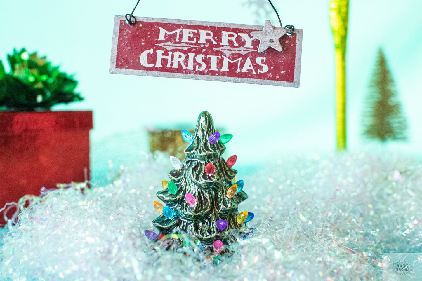 Light Up Ornament | Ceramic Mini Christmas Tree | Heirloom Holiday Gift