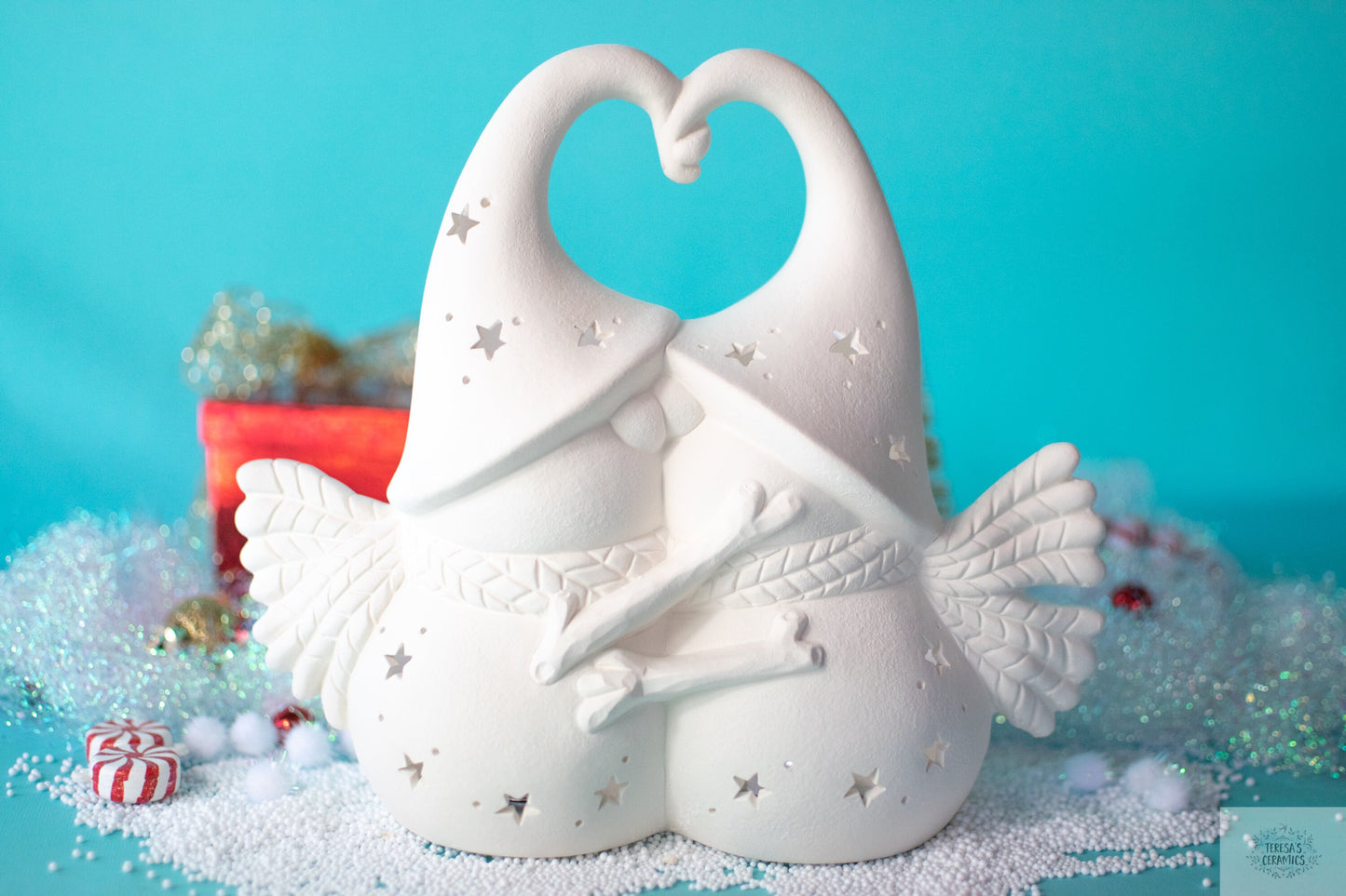 Valentine Snowmen | DIY Ceramic Kit | Paint Party | Ready To Paint