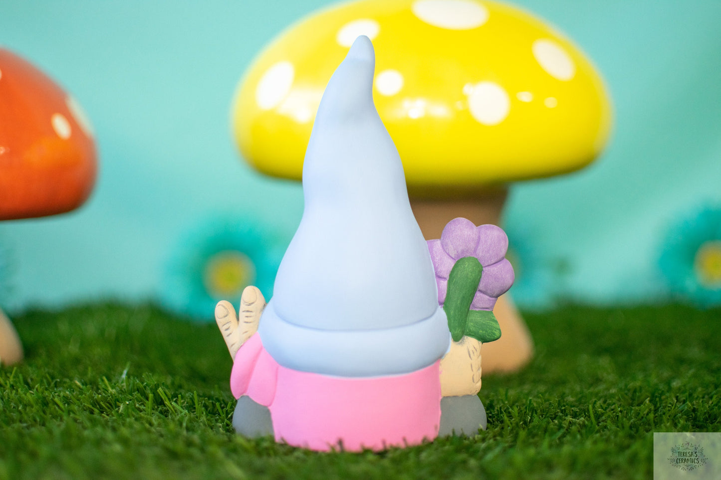 Lavender Garden Gnome - Nordic Gnome - Groovy Gnome - Forest Gnome - Cake Topper Gnome