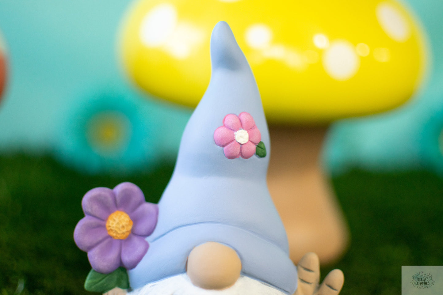 Lavender Garden Gnome - Nordic Gnome - Groovy Gnome - Forest Gnome - Cake Topper Gnome