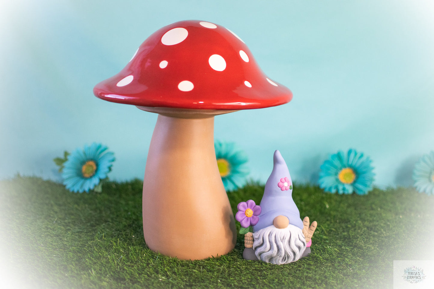 Lavender Garden Gnome - Nordic Gnome - Groovy Gnome - Forest Gnome - Cake Topper Gnome