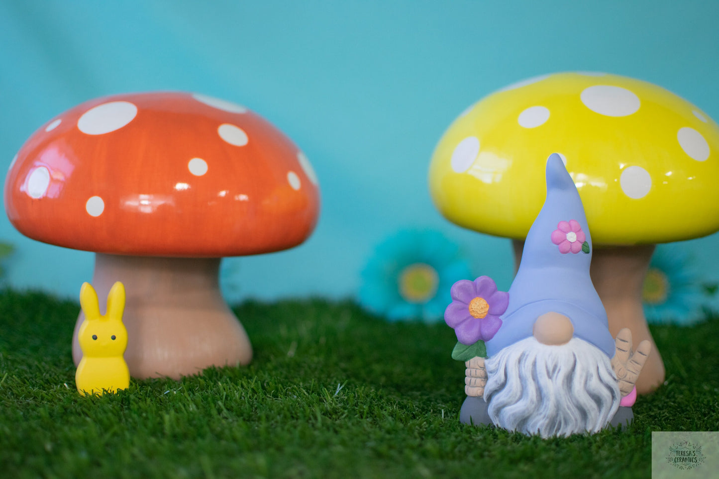 Lavender Garden Gnome - Nordic Gnome - Groovy Gnome - Forest Gnome - Cake Topper Gnome