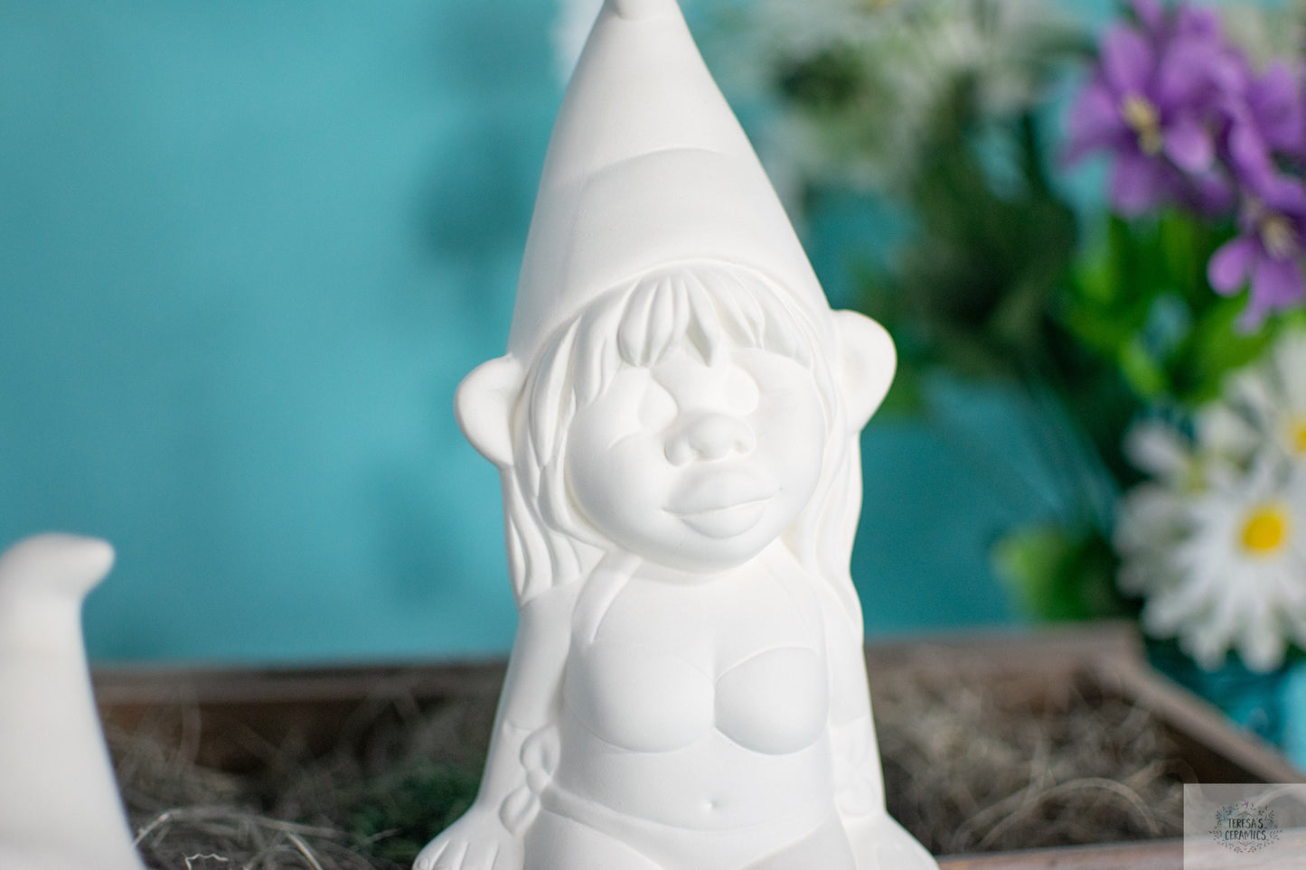 Bisque Seashell Gnome | Beach Gnome Bisque | Ready To Paint | DIY Paint Project | Ceramics To Paint