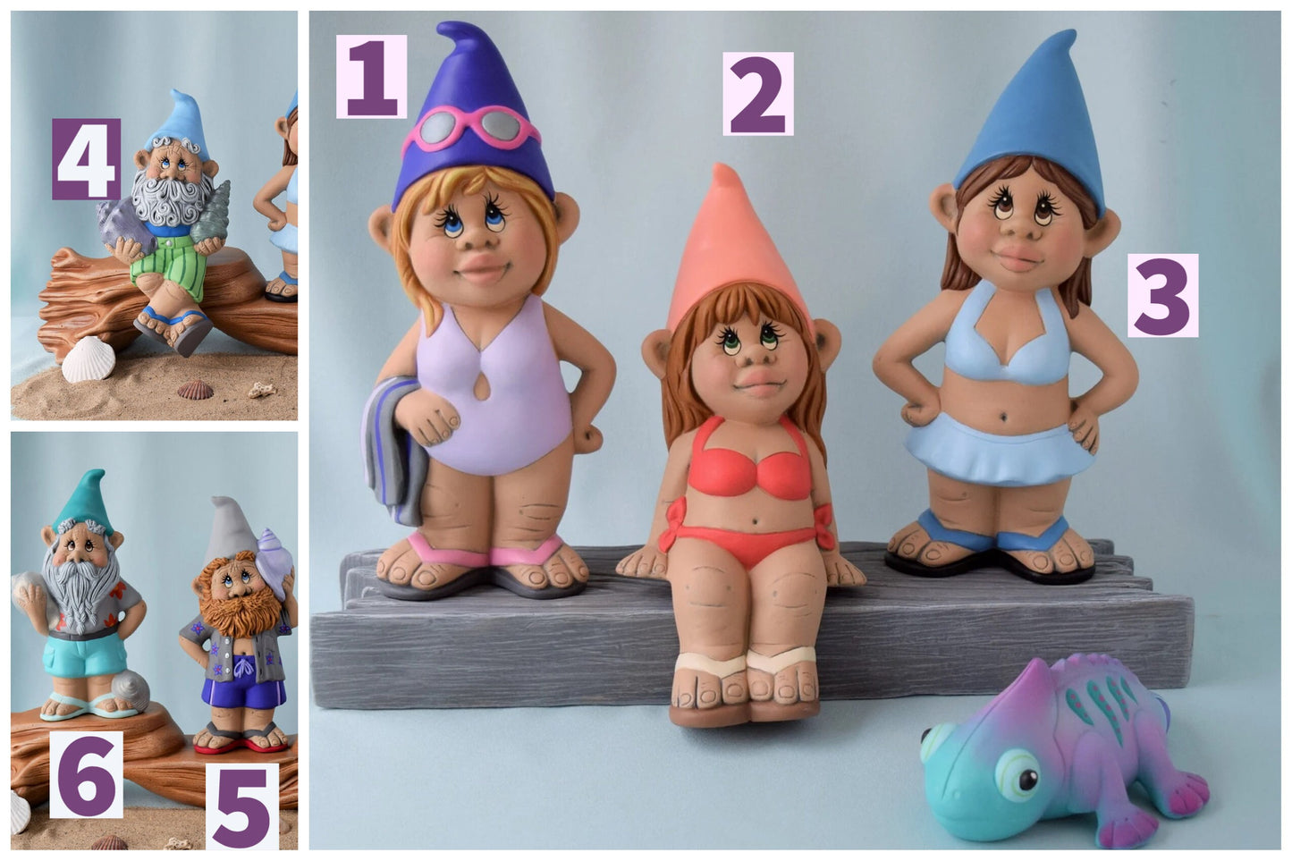 Bisque Seashell Gnome | Beach Gnome Bisque | Ready To Paint | DIY Paint Project | Ceramics To Paint