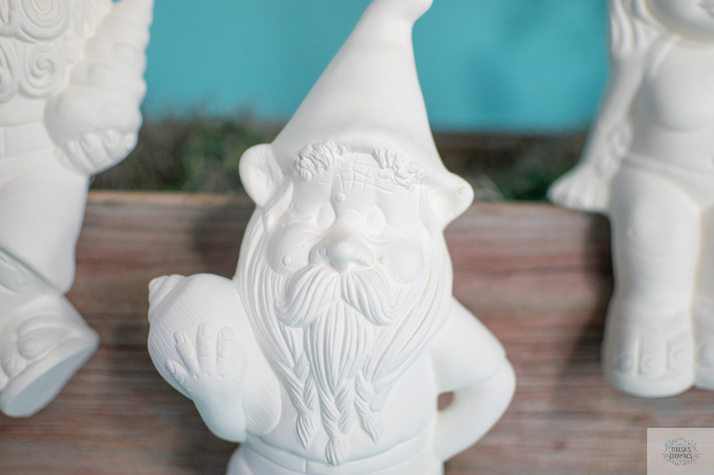 Bisque Seashell Gnome | Beach Gnome Bisque | Ready To Paint | DIY Paint Project | Ceramics To Paint