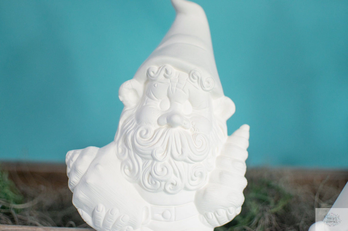 Bisque Seashell Gnome | Beach Gnome Bisque | Ready To Paint | DIY Paint Project | Ceramics To Paint