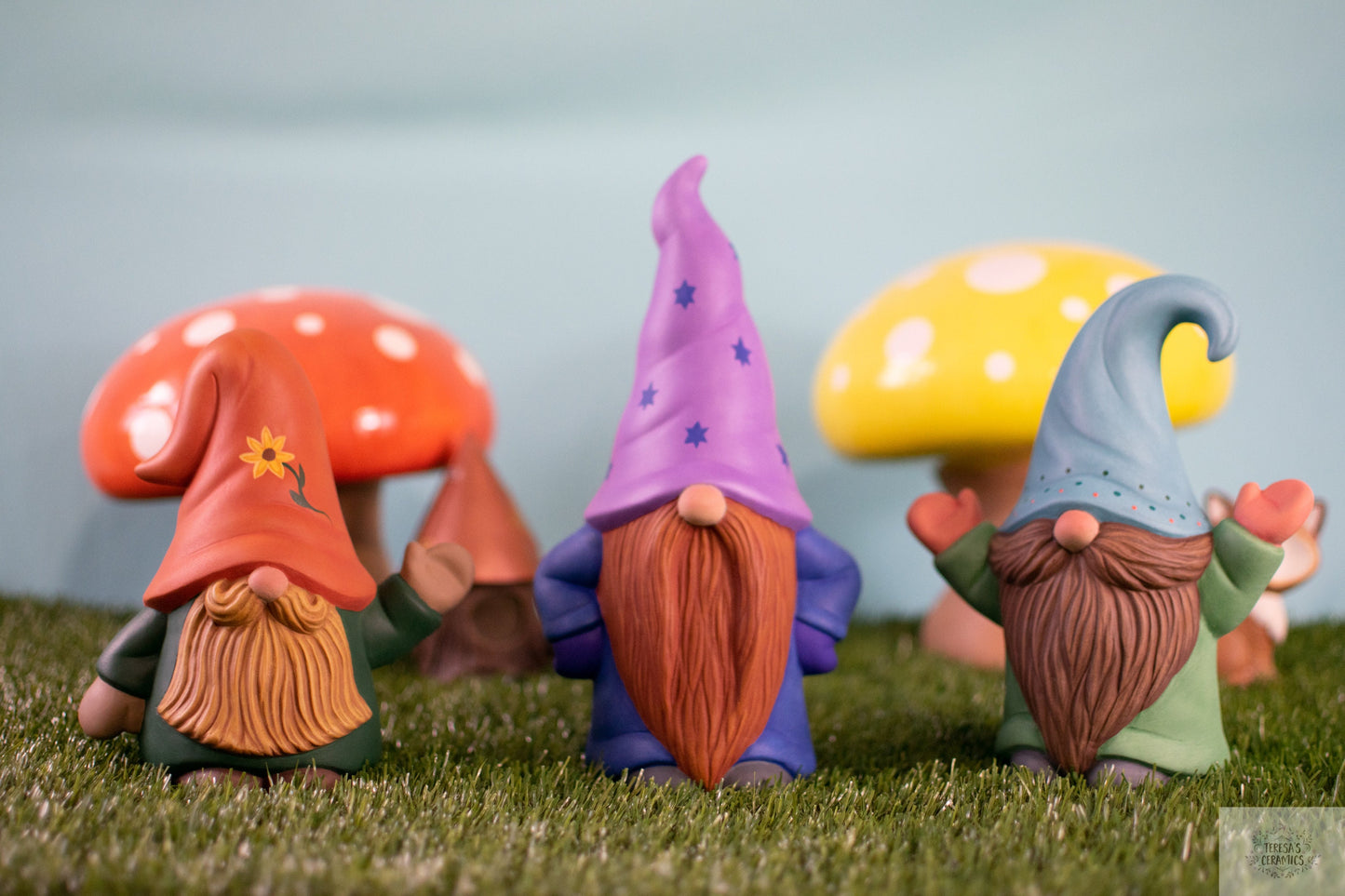 Whimsical Woodland Gnomes | Wizard Garden Gnome | Earthy Garden Gnome | Flower Garden Gnome | Fairy Garden Gonk | Scandinavian Style Gnomes