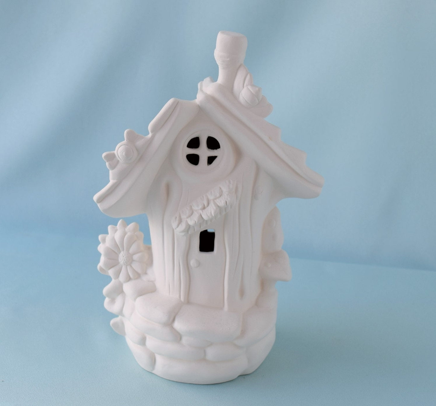 6 Ceramic Bisque Fairy Houses | Do It Yourself Ceramics - Painting Project - Unfinished Ceramics | Paint Party | Bisque Finish Yourself