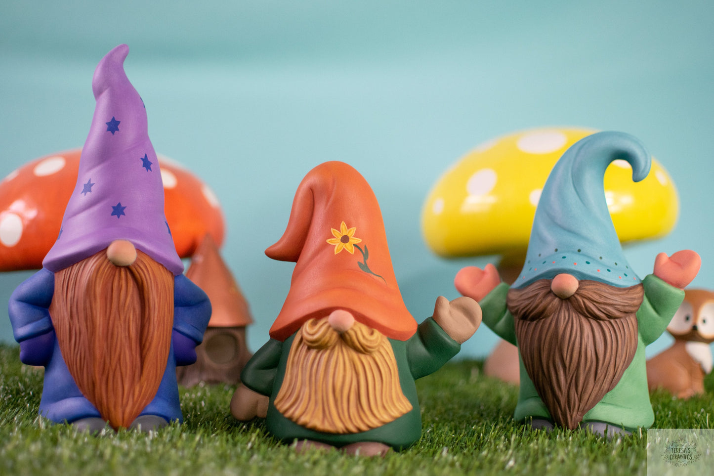 Whimsical Woodland Gnomes | Wizard Garden Gnome | Earthy Garden Gnome | Flower Garden Gnome | Fairy Garden Gonk | Scandinavian Style Gnomes