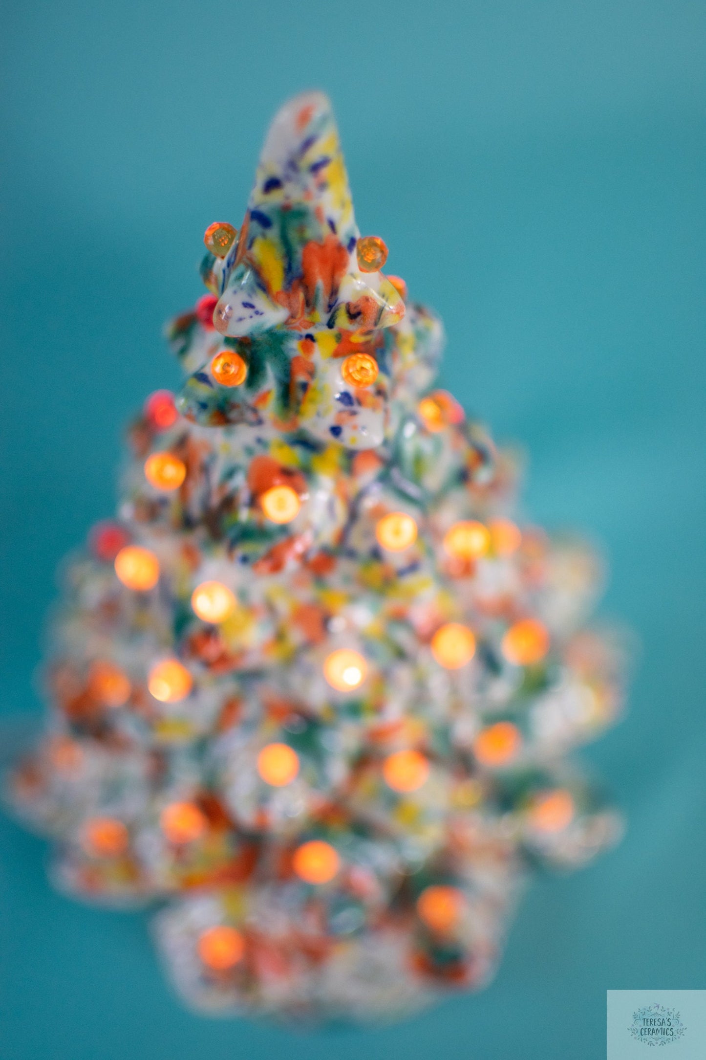 Bohemian Ceramic Tree | Eclectic Groovy Light | Vintage Style Tree | Speckled Ceramic Tree | Heirloom Christmas Tree