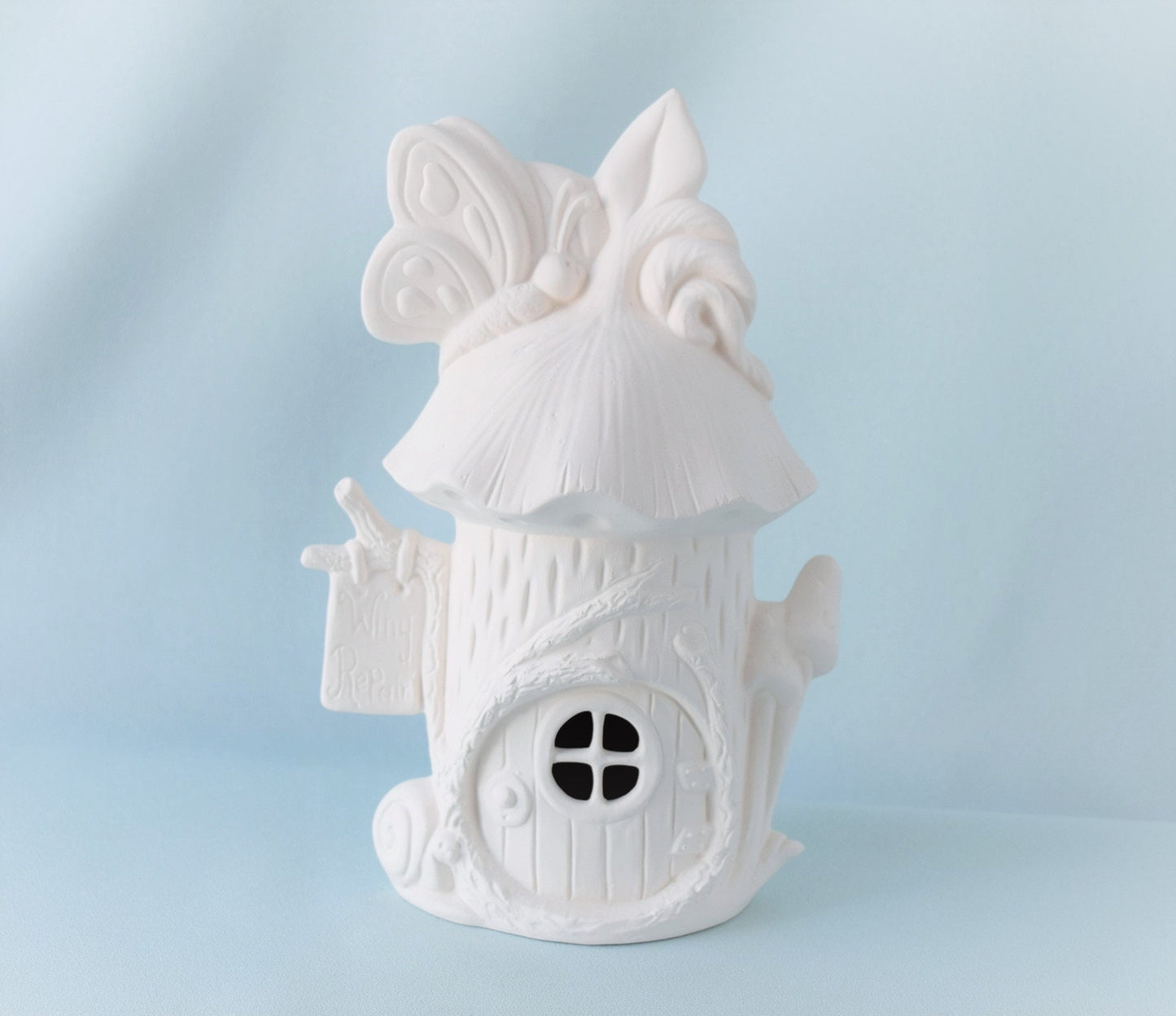 6 Ceramic Bisque Fairy Houses | Do It Yourself Ceramics - Painting Project - Unfinished Ceramics | Paint Party | Bisque Finish Yourself