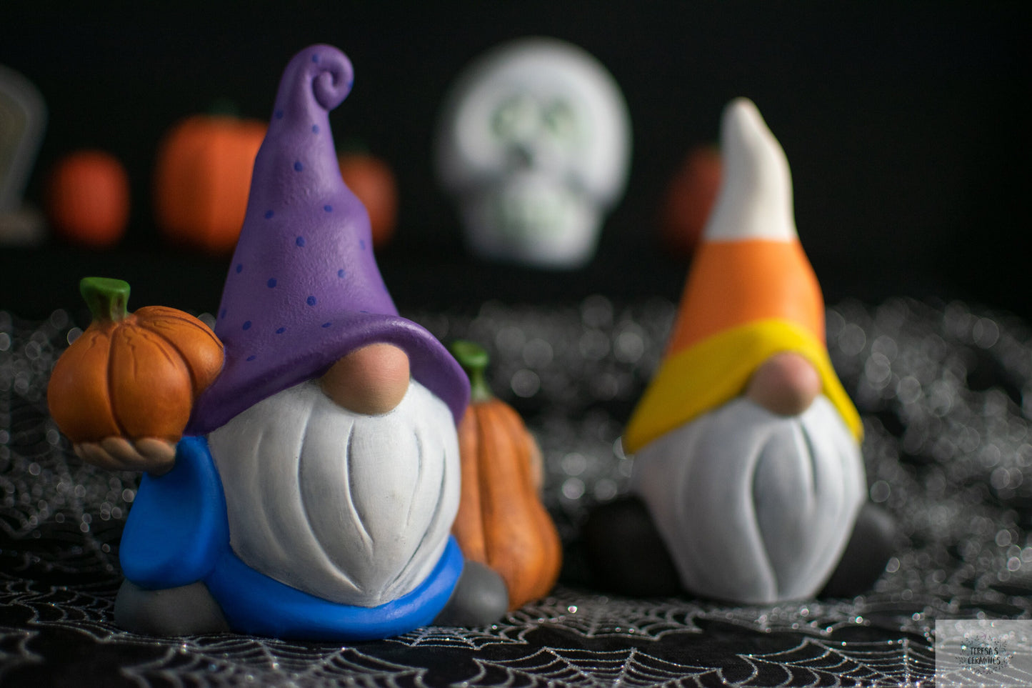 Candy Corn Gnome | Wizard Pumpkin Gnome | Halloween Garden Gnomes