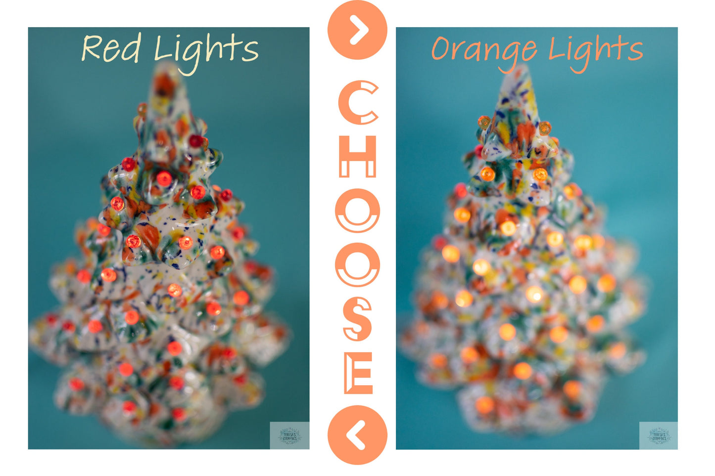 Bohemian Ceramic Tree | Eclectic Groovy Light | Vintage Style Tree | Speckled Ceramic Tree | Heirloom Christmas Tree