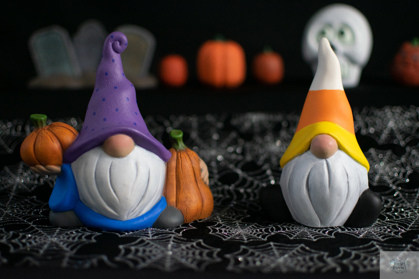 candy corn and wizard pumpkin gnomes