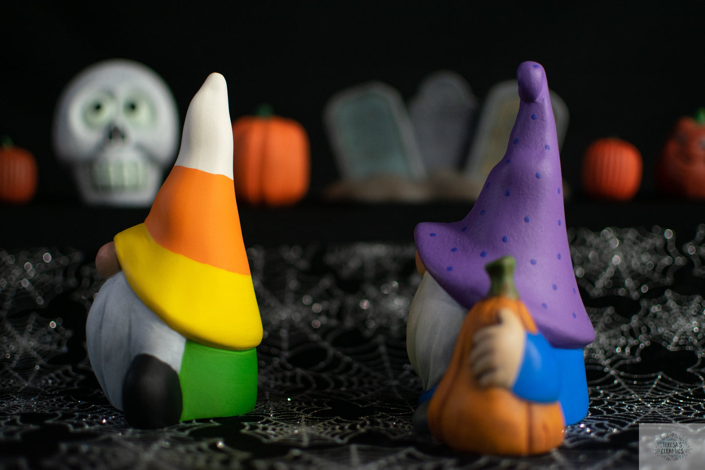 Candy Corn Gnome | Wizard Pumpkin Gnome | Halloween Garden Gnomes