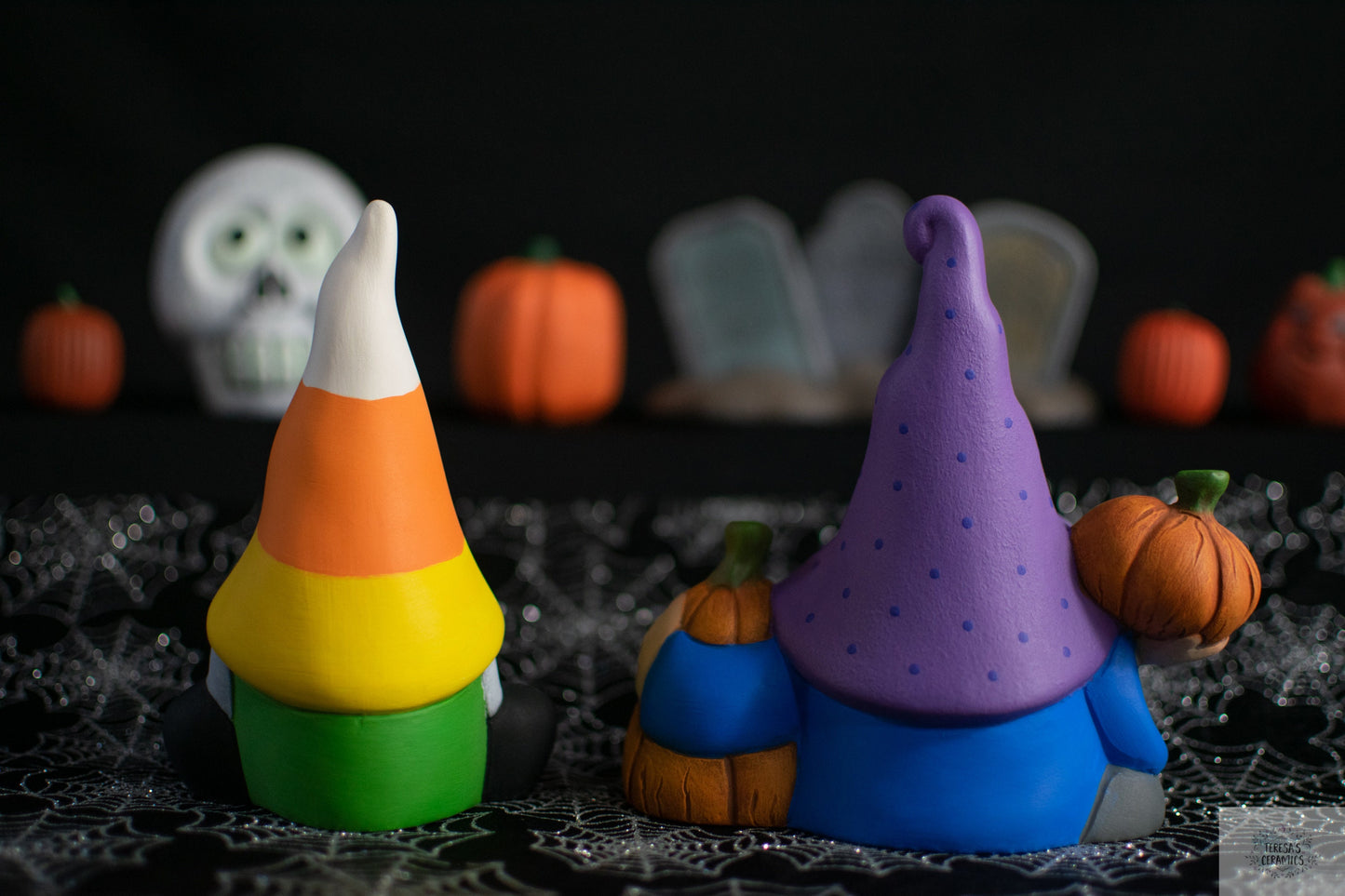 Candy Corn Gnome | Wizard Pumpkin Gnome | Halloween Garden Gnomes