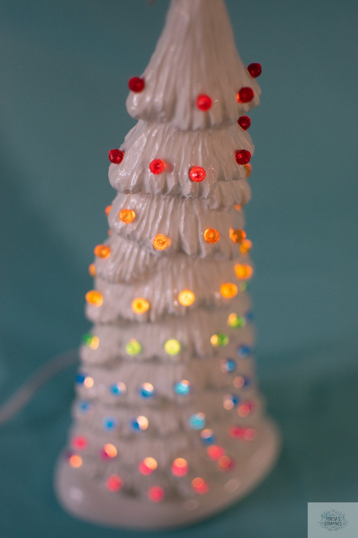 Rainbow Ceramic Tree | Pride LBGTQ Tree | Multicolored Ceramic Tree | 13 inches tall | White Glazed Colorful Tree