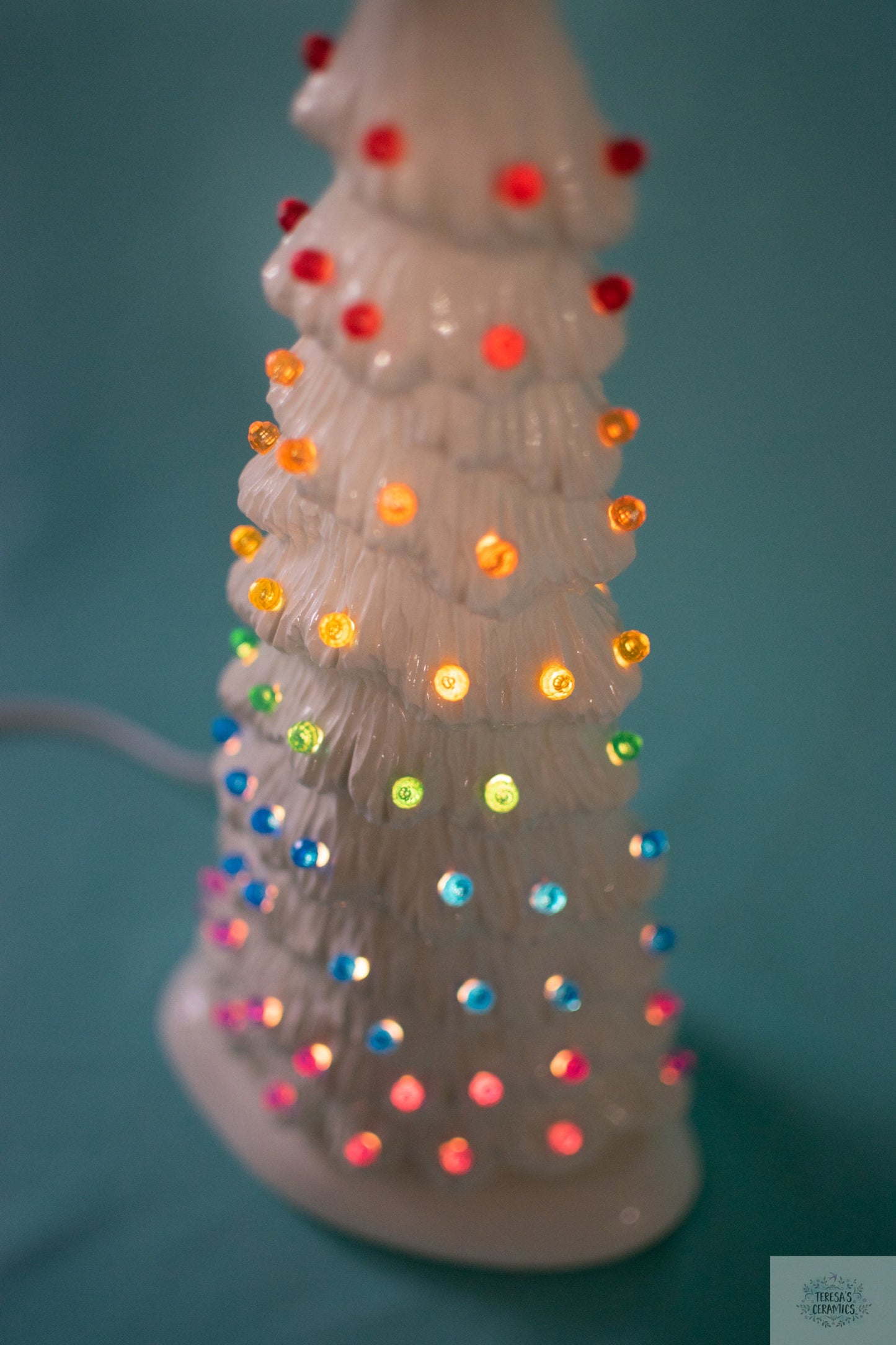 Rainbow Ceramic Tree | Pride LBGTQ Tree | Multicolored Ceramic Tree | 13 inches tall | White Glazed Colorful Tree