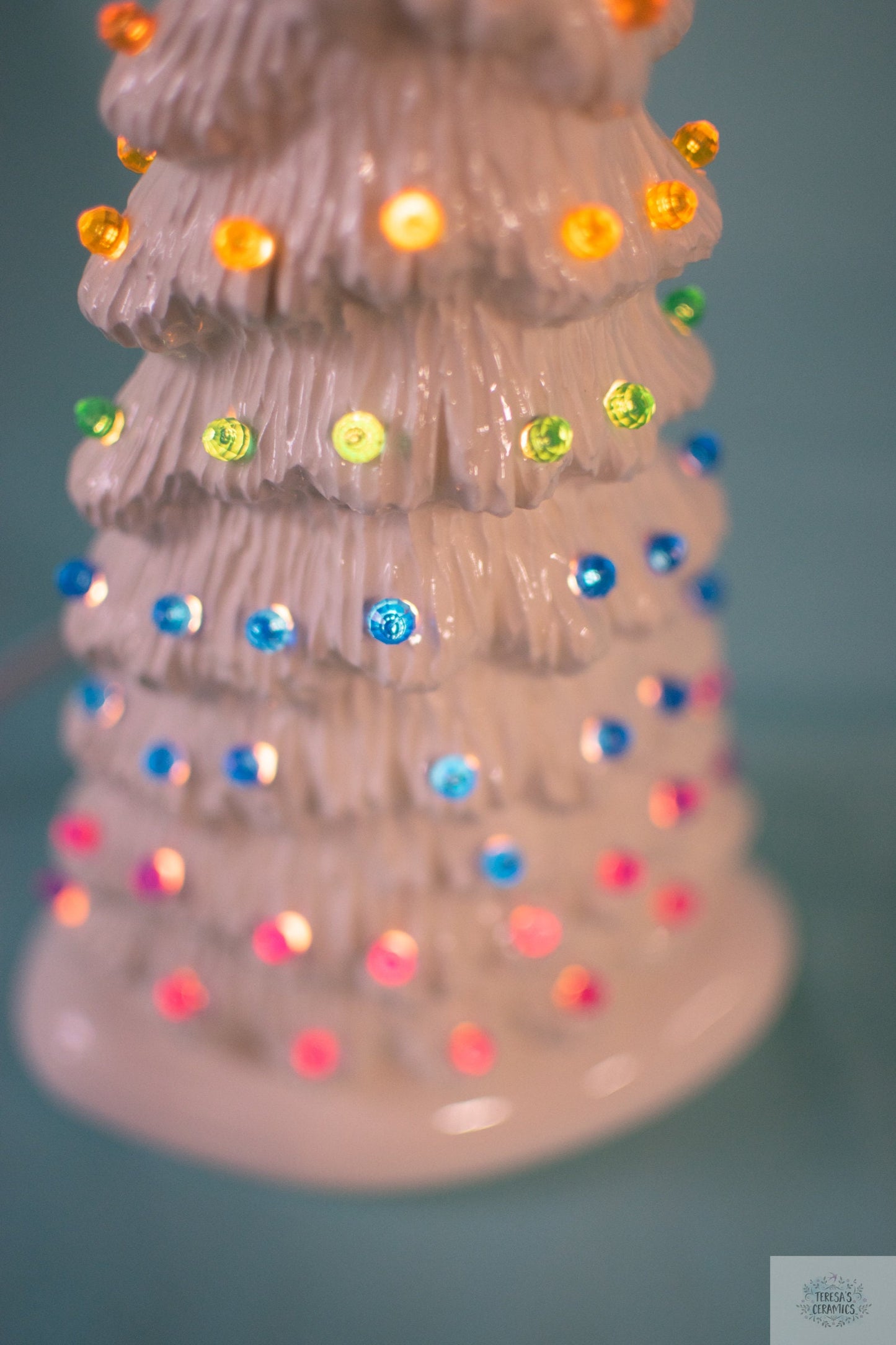 Rainbow Ceramic Tree | Pride LBGTQ Tree | Multicolored Ceramic Tree | 13 inches tall | White Glazed Colorful Tree