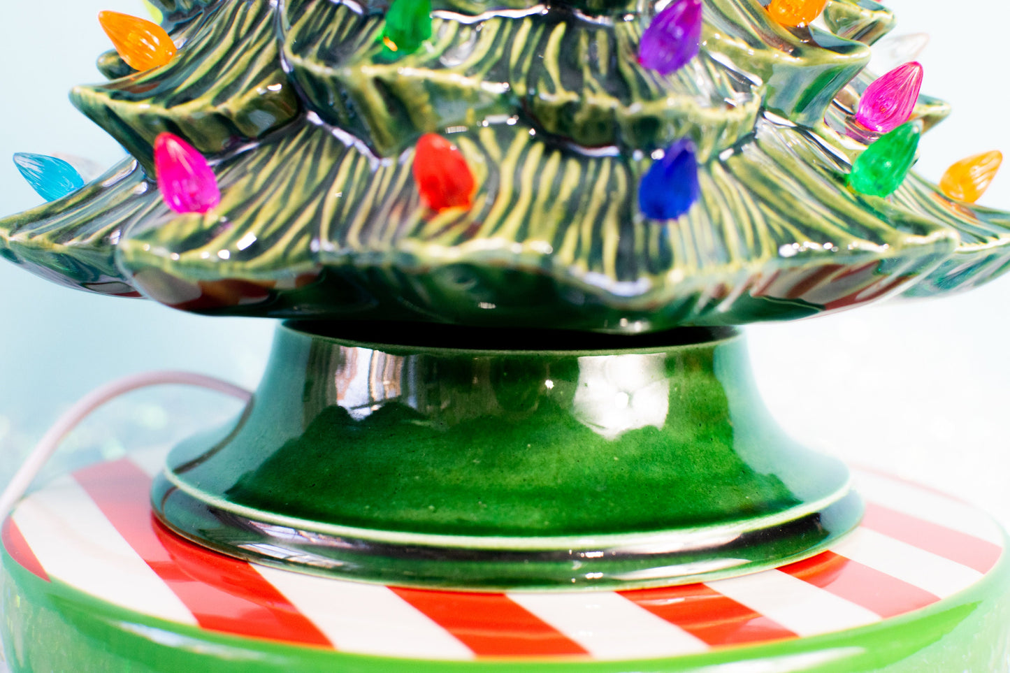 Doc Holiday Tree | Retro American Holiday | Ceramic Tree Light | Multicolored Christmas Lights