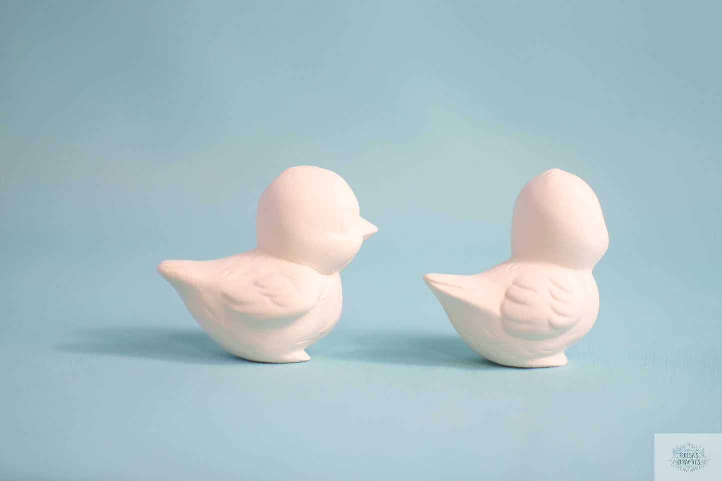 DIY Ceramic Birds- Paint it yourself - Bisque Blue Bird Couple