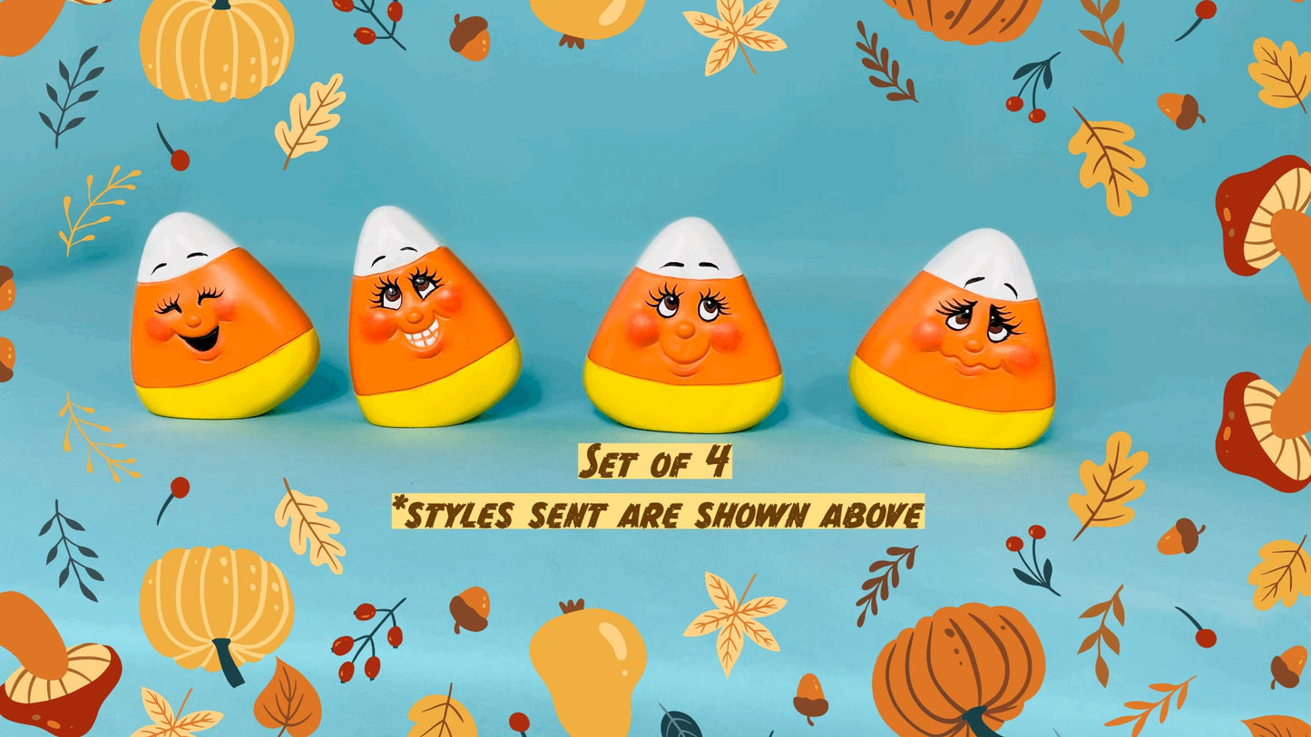 Candy Corn Cuties | Ceramic Fall Set | Halloween Decor