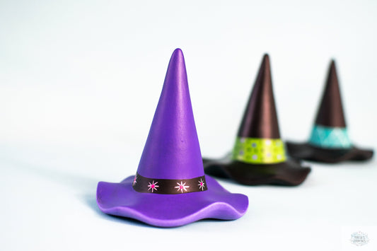 Mini Witches Hats | Halloween Witches Hats | Ceramic Witches Hats | Set of Three