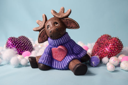 valentine ceramic valentine moose