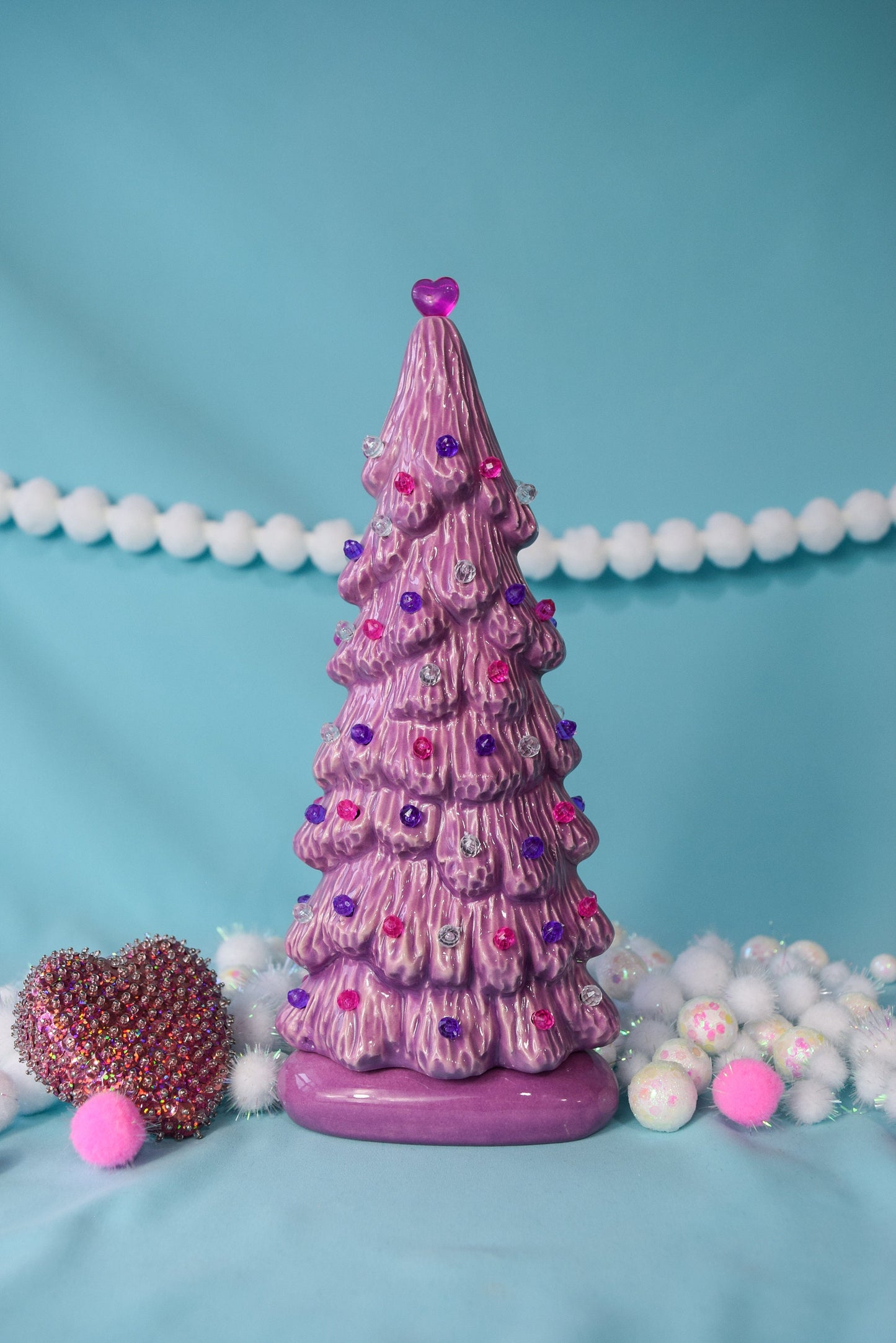 Ceramic Lavender Tree| Heart Tree | Valentine Tree