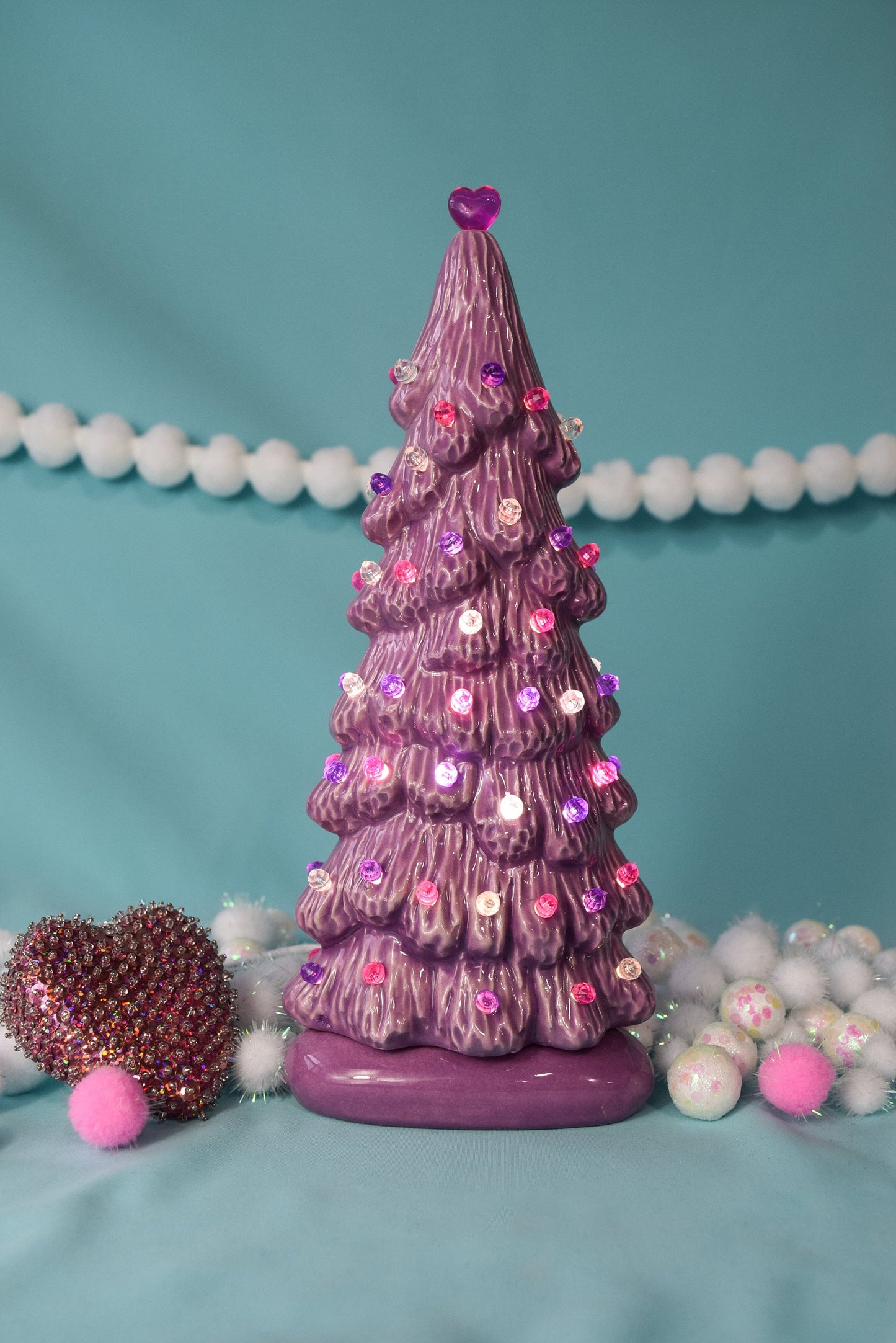 Ceramic Lavender Tree| Heart Tree | Valentine Tree