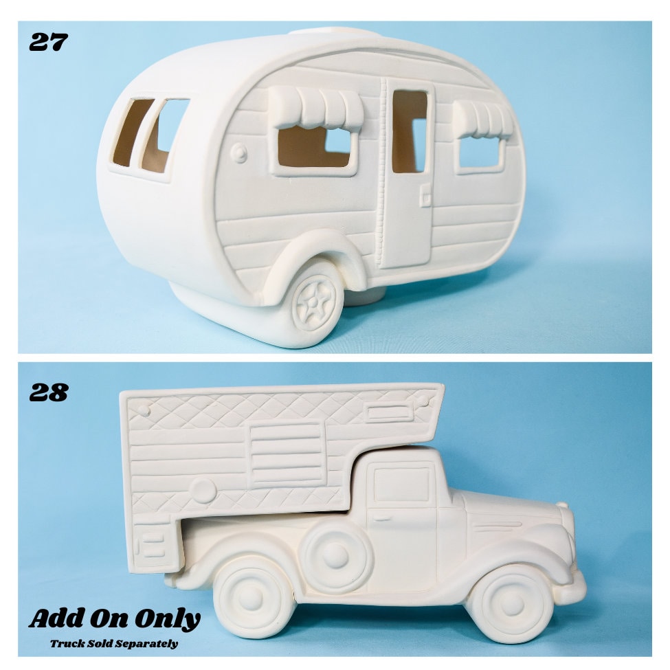 Bisque Truck Inserts | Bisque Train Inserts | Clay Magic Truck | Clay Magic Train | DIY Ceramic Painting | 28 Options