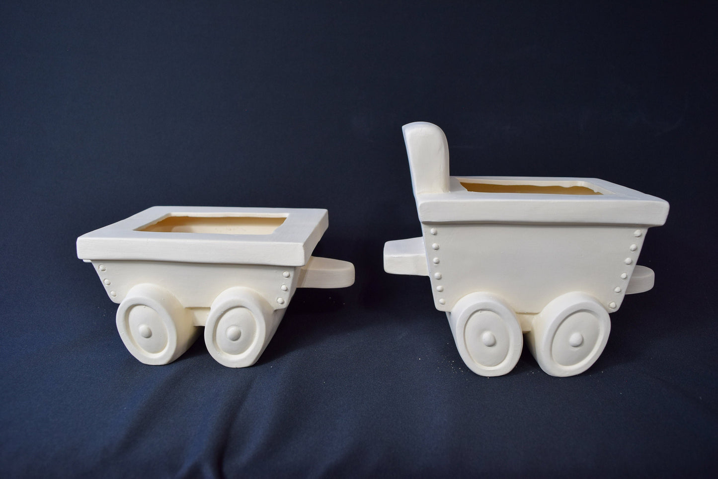 Bisque Train Set | Paint Your Own | Paint Party | Do It Yourself | Vintage Toy Train Ceramic Set | Unpainted Ceramics