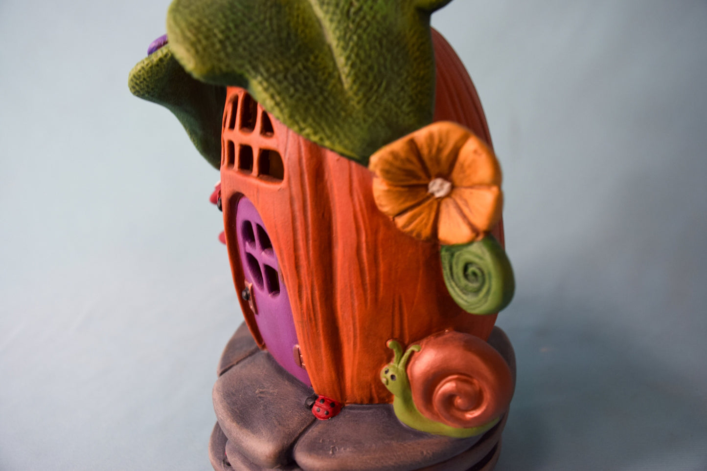 Pumpkin Fairy House | Halloween Fairy Garden | Big Pumpkin Cottage | Spooky Fairy House | Fall Fairy Garden Accessories