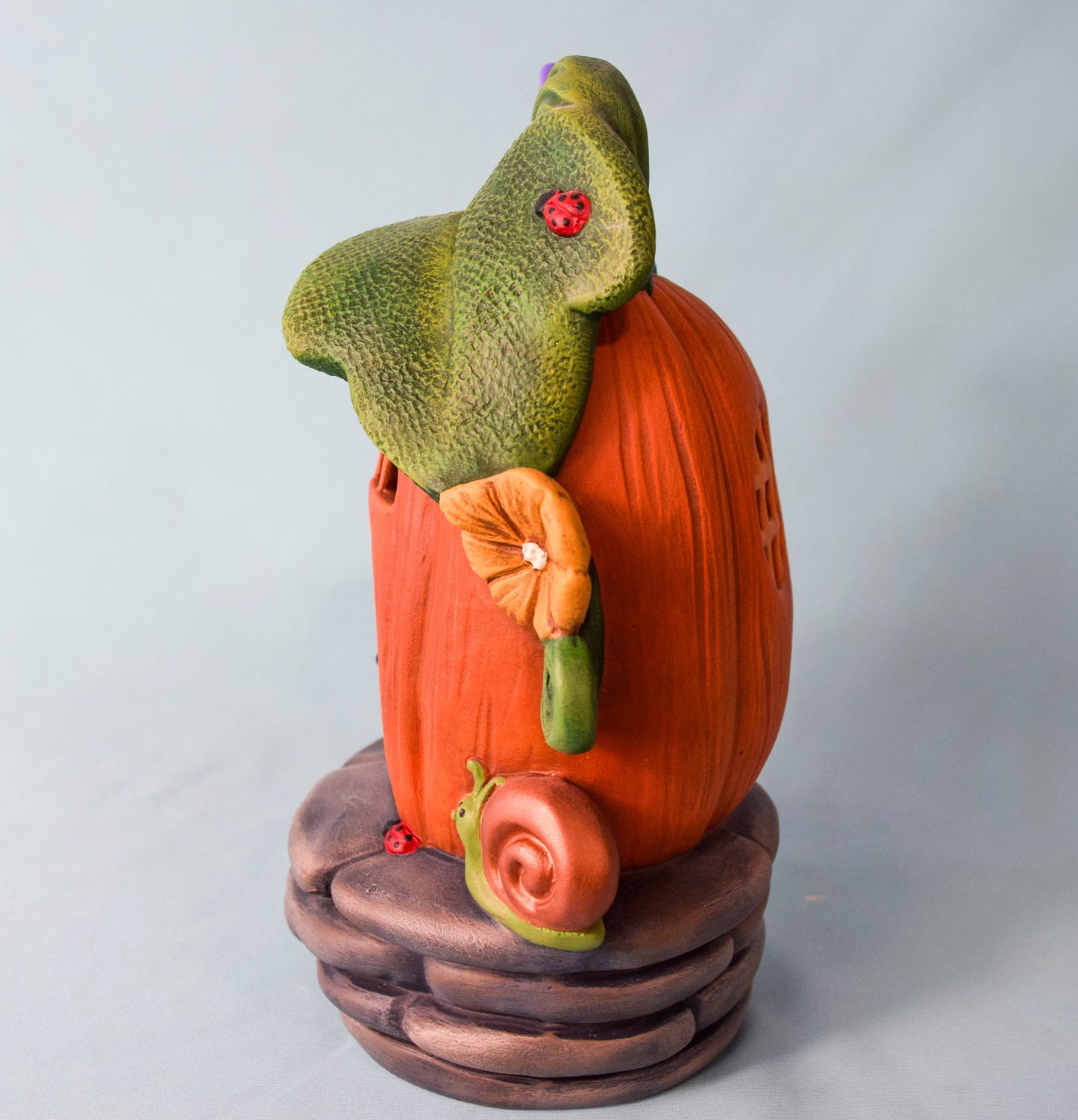 Pumpkin Fairy House | Halloween Fairy Garden | Big Pumpkin Cottage | Spooky Fairy House | Fall Fairy Garden Accessories