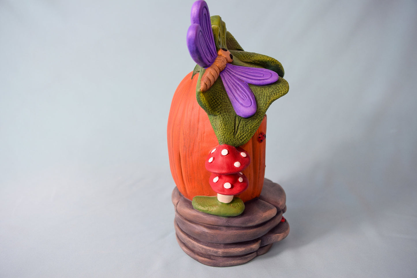 Pumpkin Fairy House | Halloween Fairy Garden | Big Pumpkin Cottage | Spooky Fairy House | Fall Fairy Garden Accessories