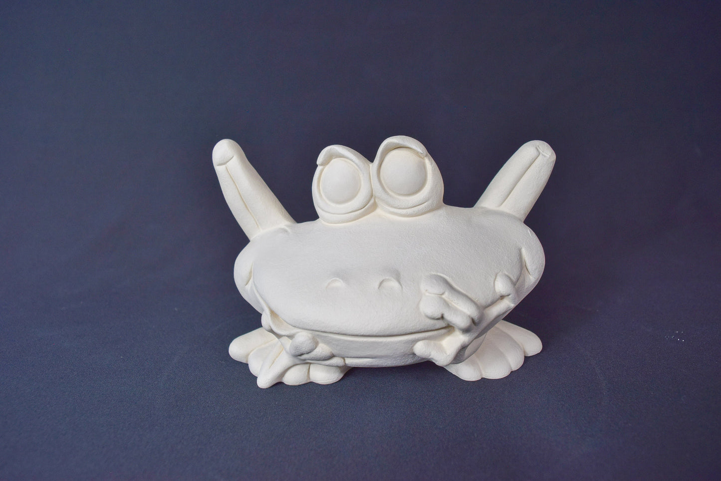 Unpainted Medium Chit Chat Frog | Clay Magic | Do It Yourself Paint Project | Ceramic Frog | Paint Party | Excellent Quality Bisque