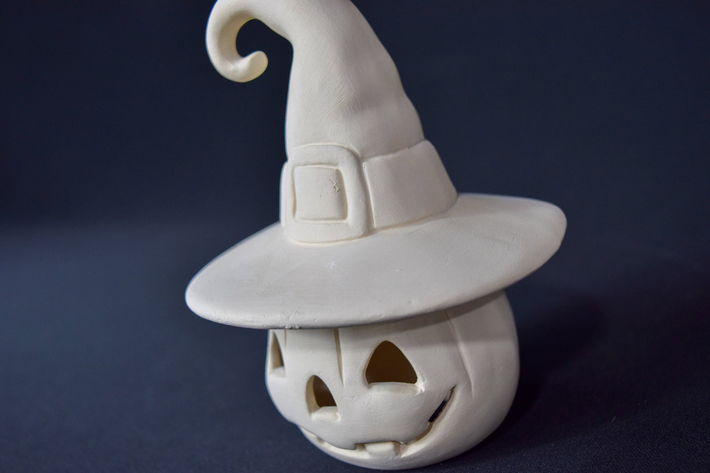 Set of 3 Unpainted Ceramic Witch Hat Pumpkins | Halloween Paint Party | Do It Yourself Crafts | Halloween Decor | Fall Decor | DIY Kid Craft