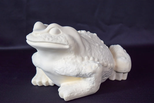 Large Unpainted Arnel's Toad | Do It Yourself Ceramics | Toad Paint Party | Bisque Toad | Kid's Art Project | Large Garden Toad | Retro Mold