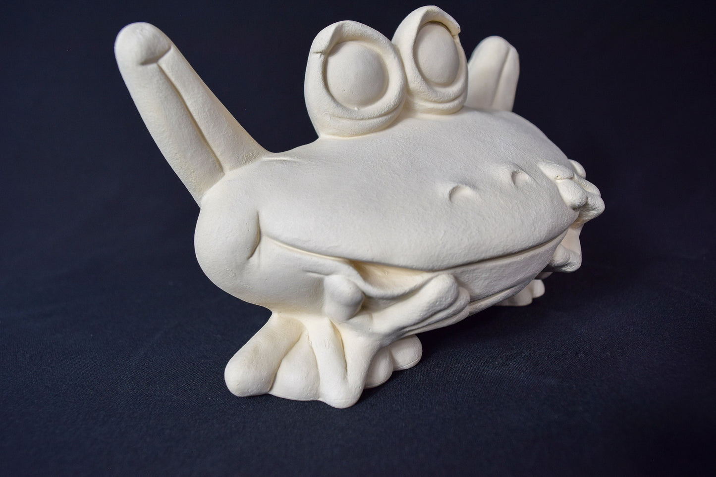 Unpainted Medium Chit Chat Frog | Clay Magic | Do It Yourself Paint Project | Ceramic Frog | Paint Party | Excellent Quality Bisque