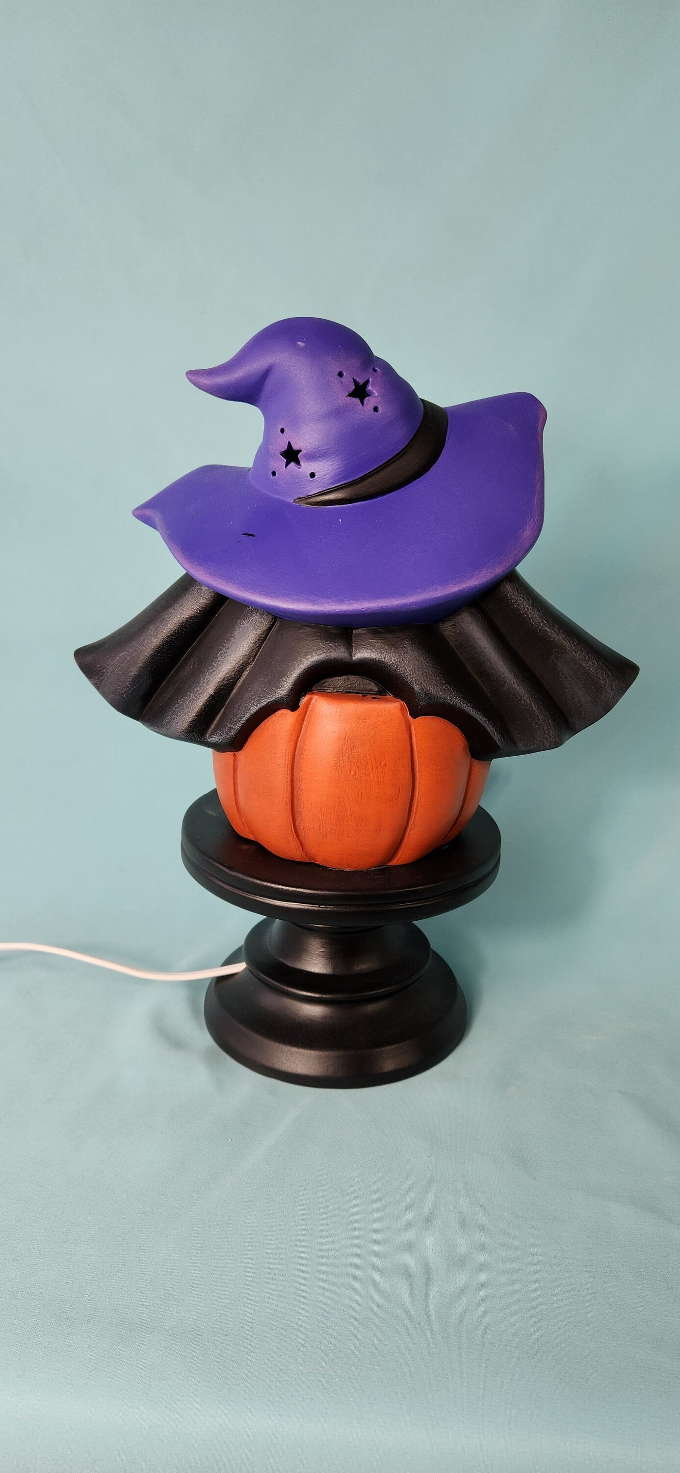 Light Up Witchy Pumpkin Bat | Spookycute Halloween Home Decor | Cute Witch Bat on Jack-o'-lantern