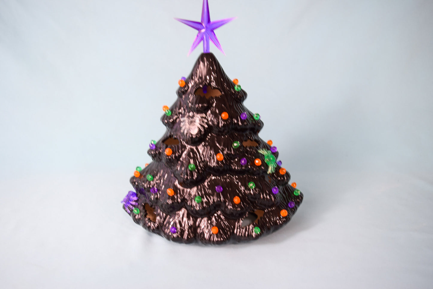 9 Inch Light Up Halloween Bat and Spider Tree | Halloween Home Decor | Spooky Christmas Tree | Cute Spooky Christmas Tree | Autumnal Decor