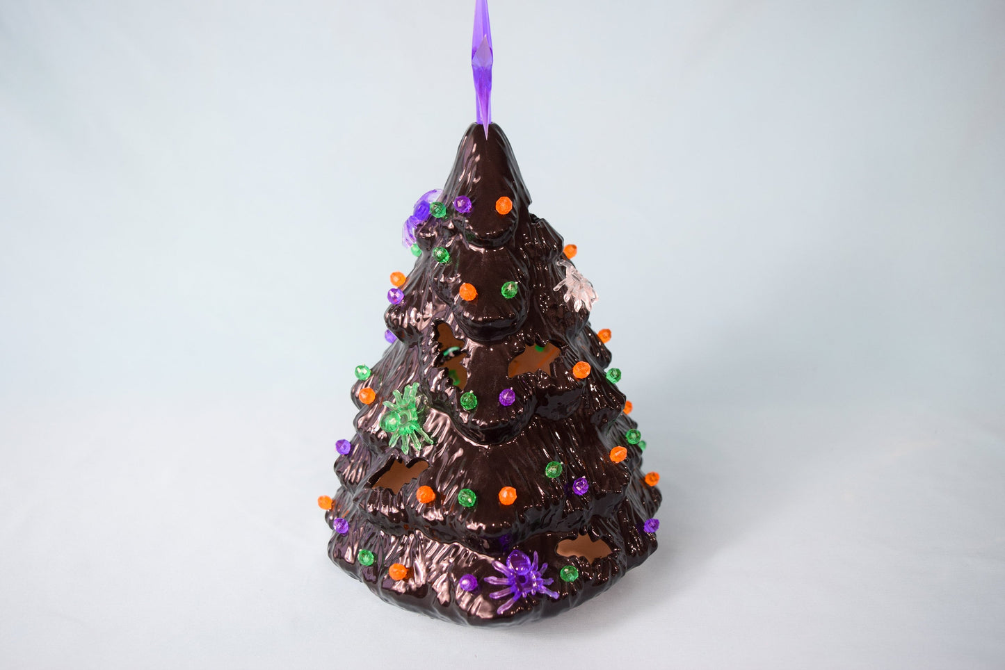 9 Inch Light Up Halloween Bat and Spider Tree | Halloween Home Decor | Spooky Christmas Tree | Cute Spooky Christmas Tree | Autumnal Decor