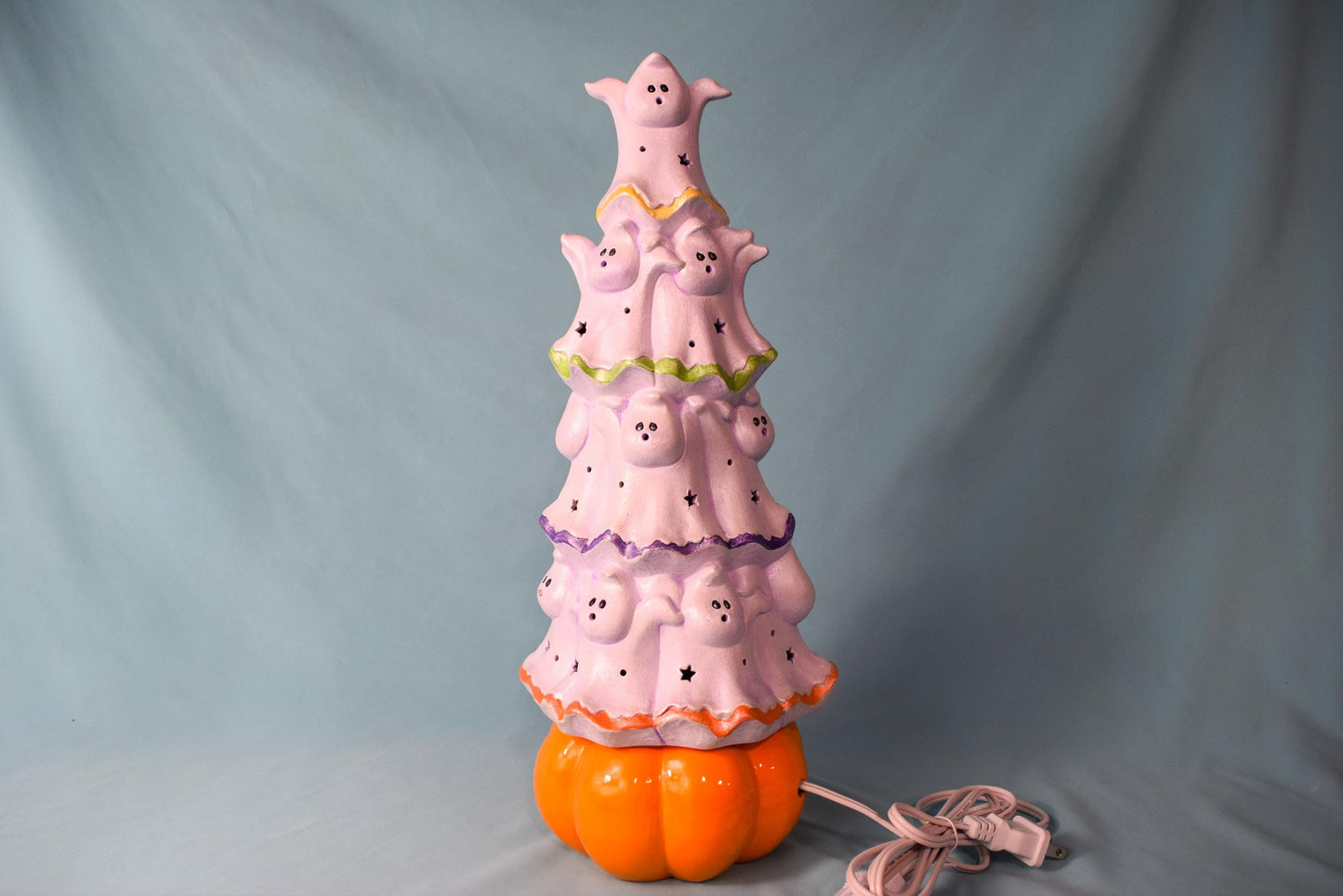 Spooky Cute Marshmallow Ghost Tree With Pumpkin Base