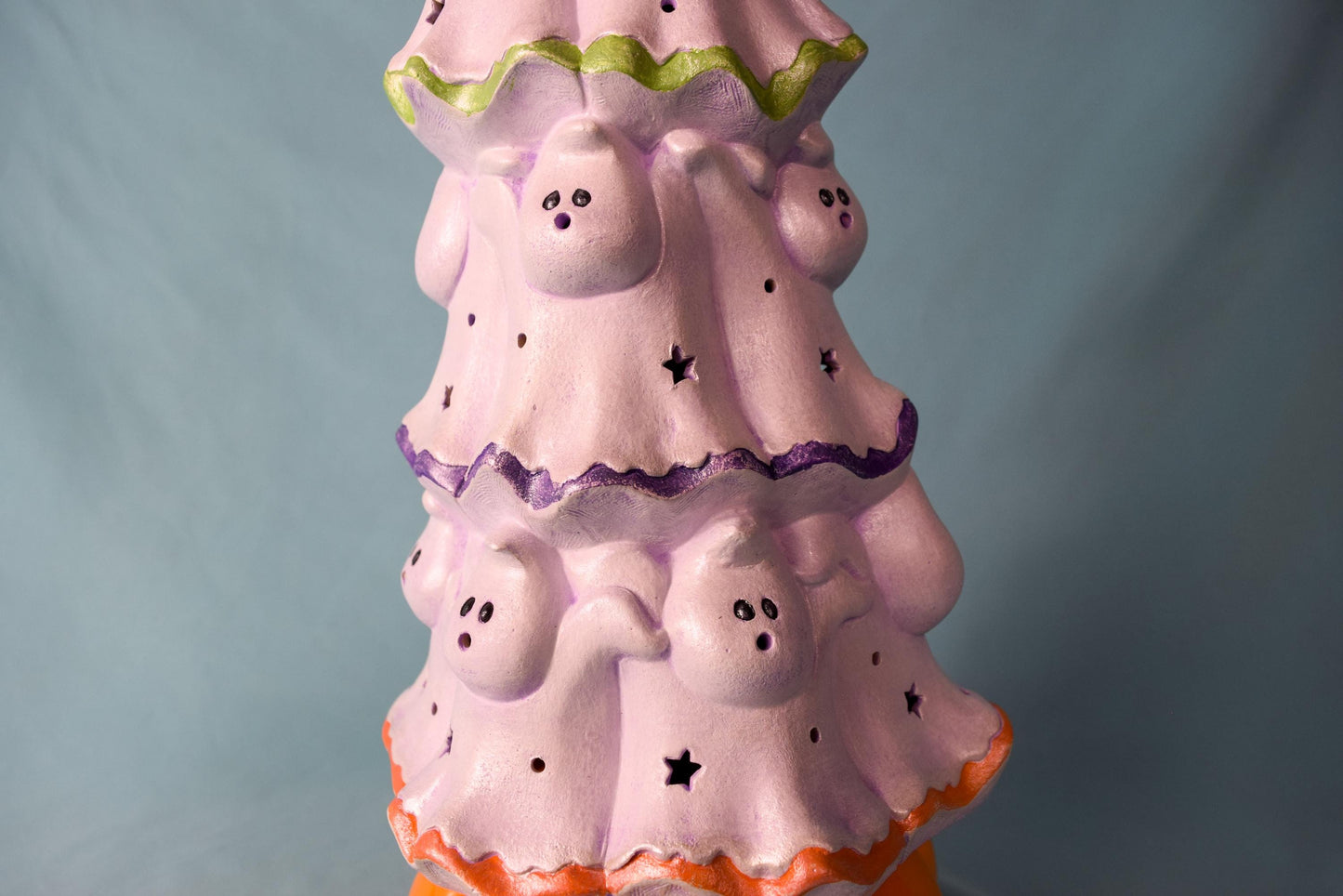 Spooky Cute Marshmallow Ghost Tree With Pumpkin Base