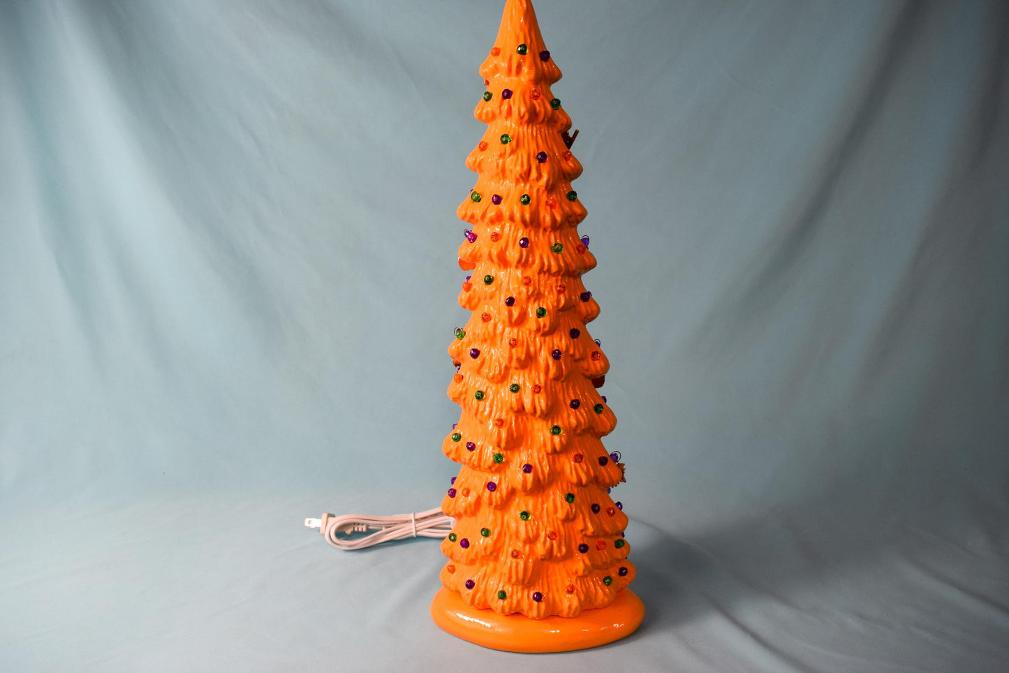 Pumpkin Orange Light Up Halloween Charm Tree