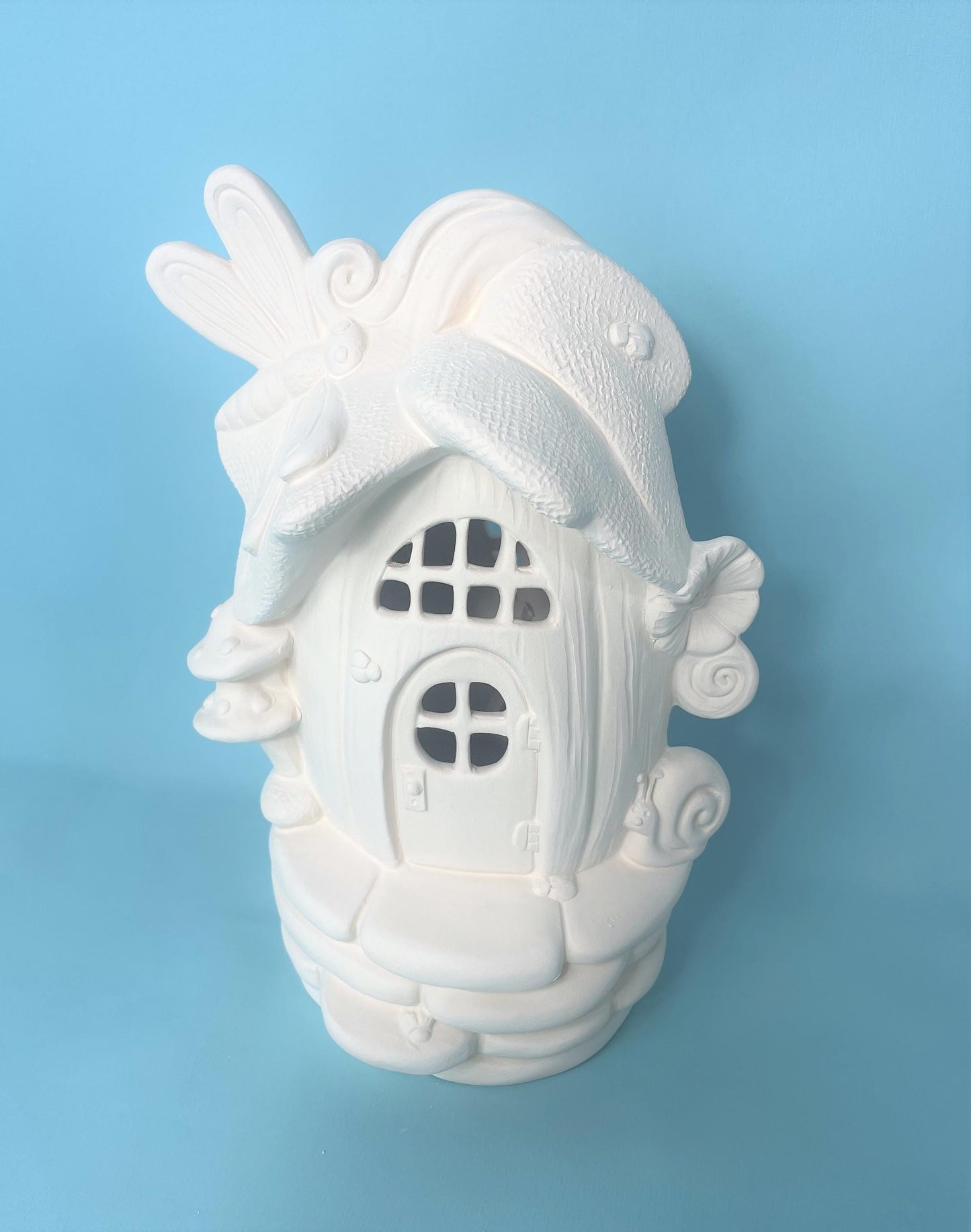 5 Ceramic Bisque Fairy Houses | Do It Yourself Ceramics - Painting Project - Unfinished Ceramics | Paint Party | Bisque Finish Yourself