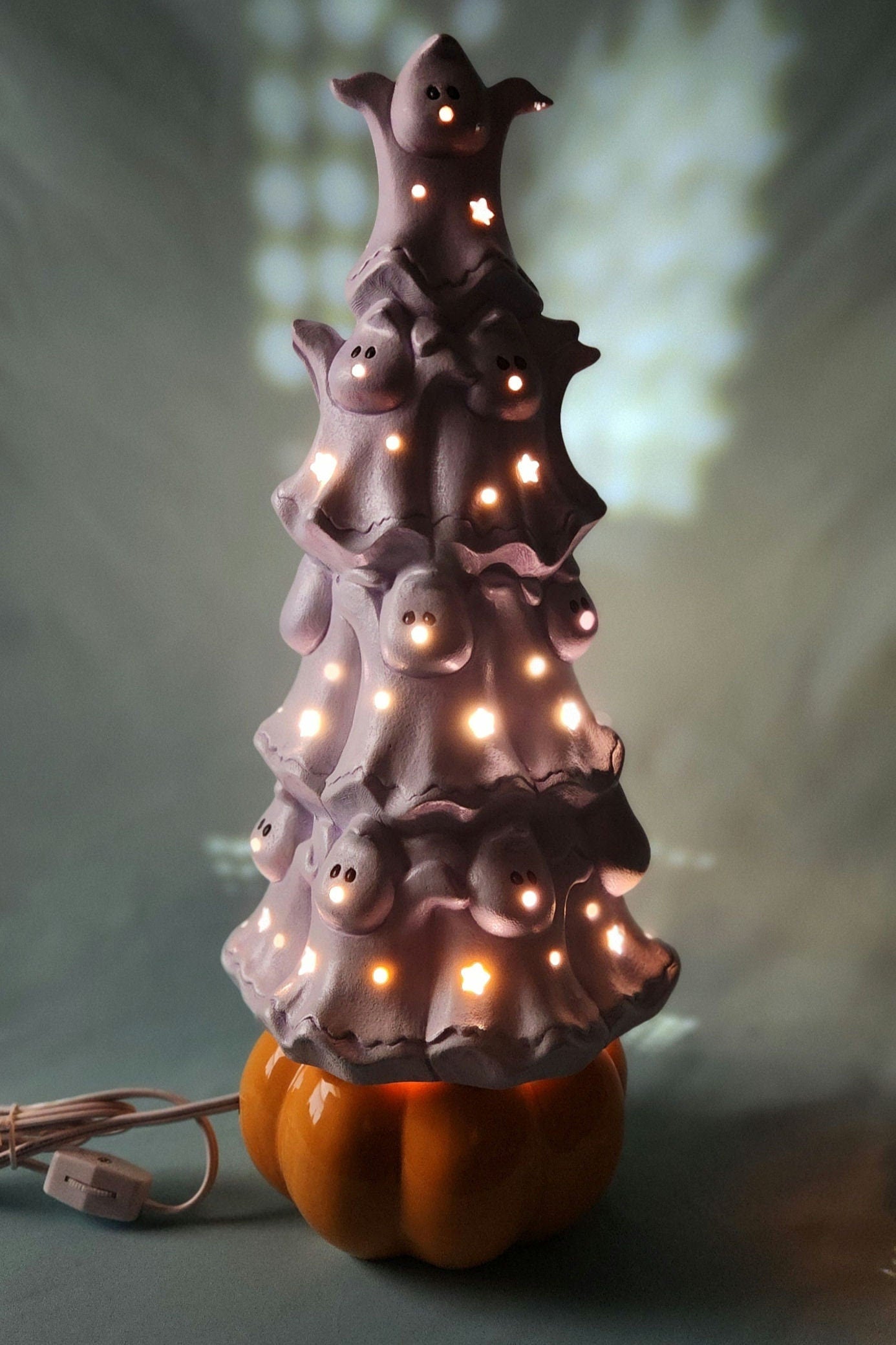 Spooky Cute Marshmallow Ghost Tree With Pumpkin Base