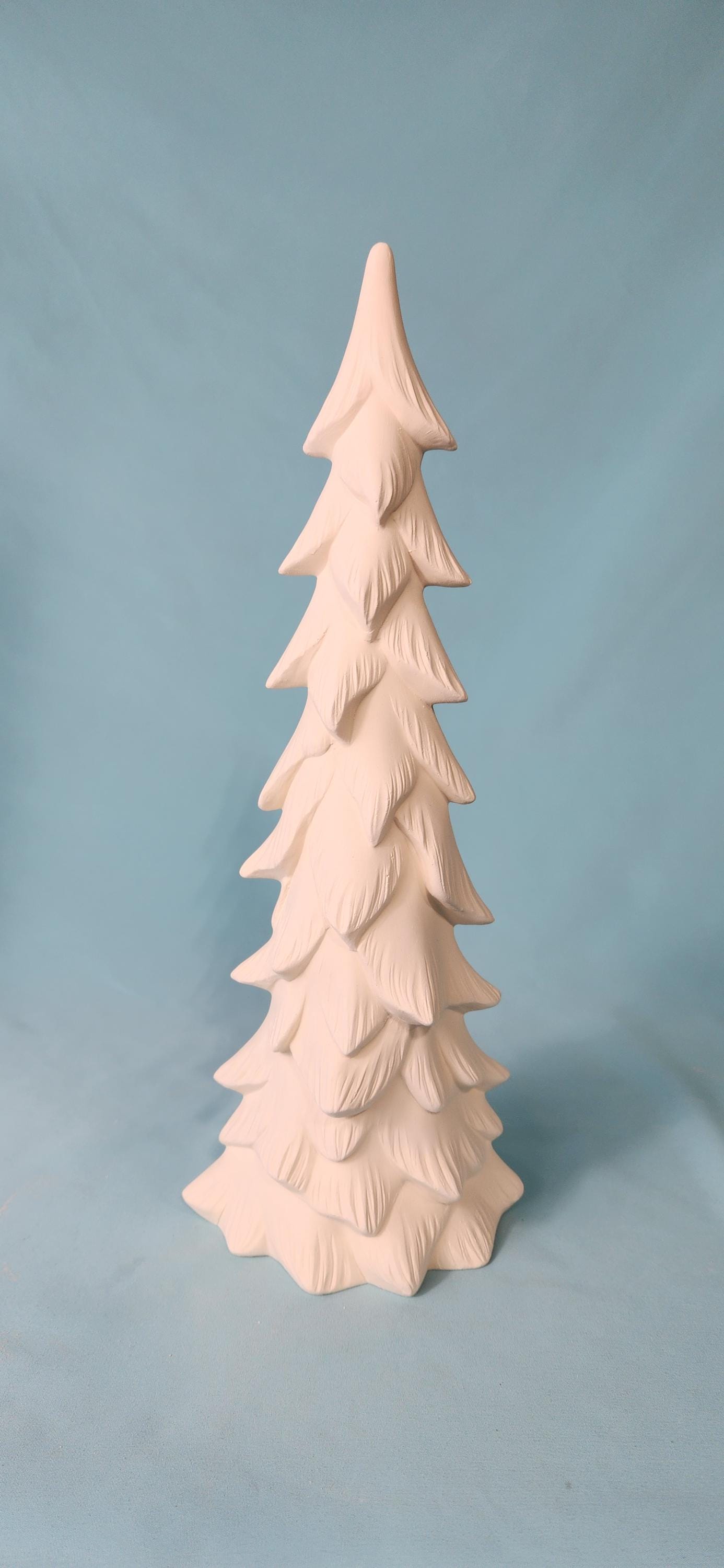 Ready To Paint | Select Your Size | Wispy Bisque Trees | Heirloom Ceramic Tree | Winter Holiday Decor | Night Light