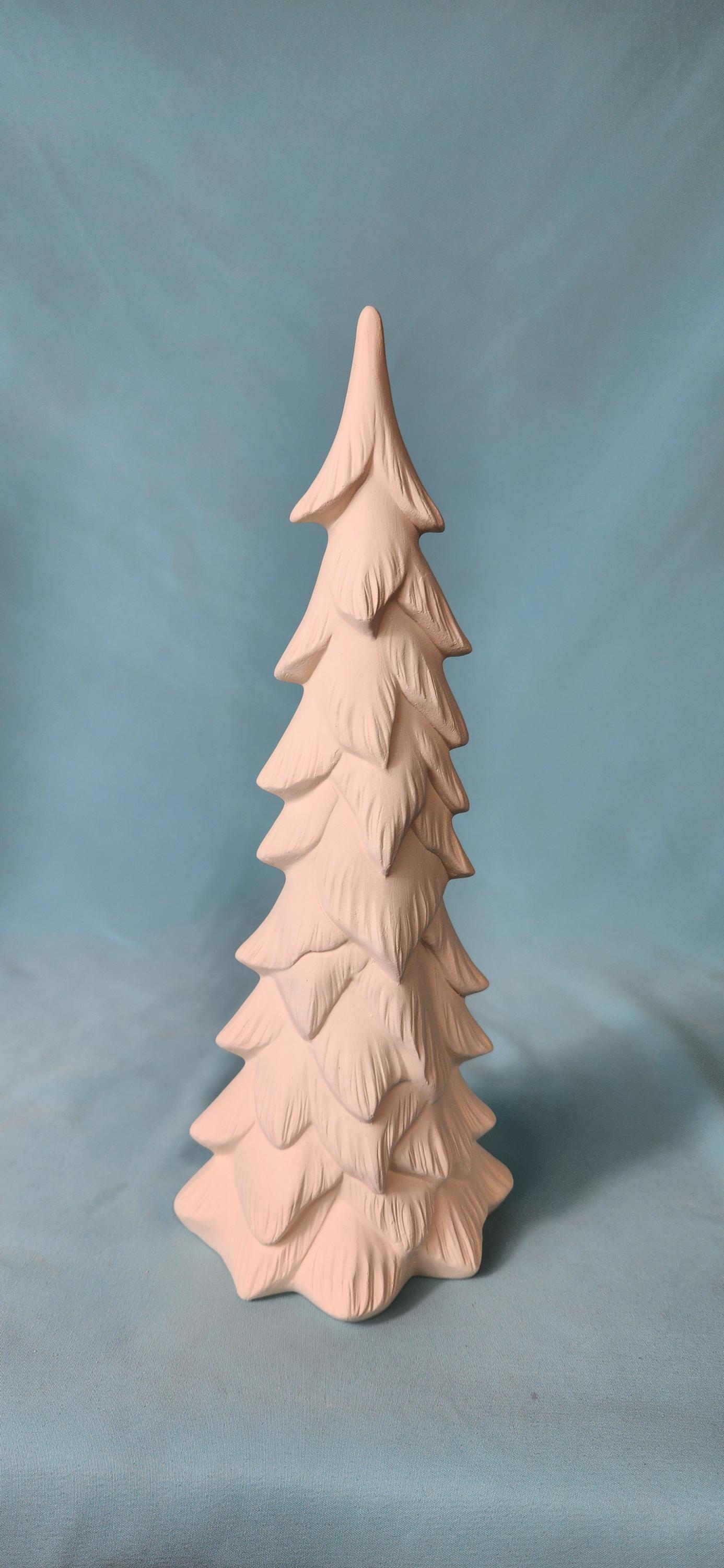 Ready To Paint | Select Your Size | Wispy Bisque Trees | Heirloom Ceramic Tree | Winter Holiday Decor | Night Light